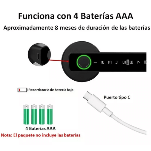 Cerradura Digital para Interiores con Wifi y Huella | con Instalación