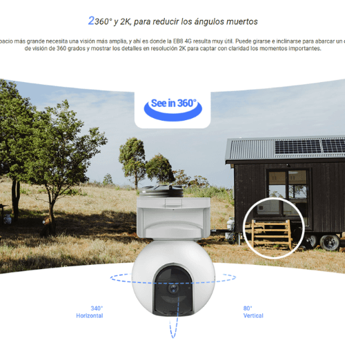 Cámara de seguridad exterior EZVIZ con visión nocturna a color