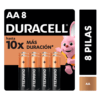 Pilas Duracell AA paquete 8 unidades