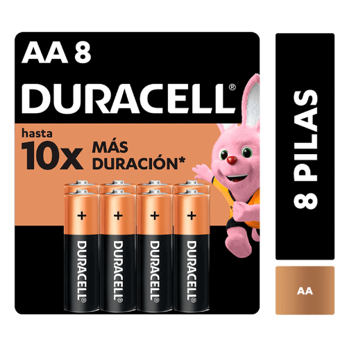 Pilas Duracell AA paquete 8 unidades