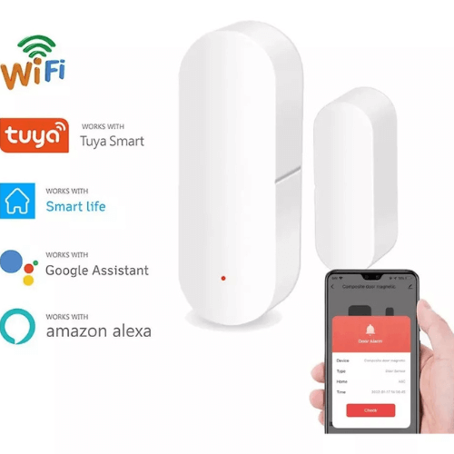 Sensor de puerta con WiFi y detección de luz para hogar inteligente
